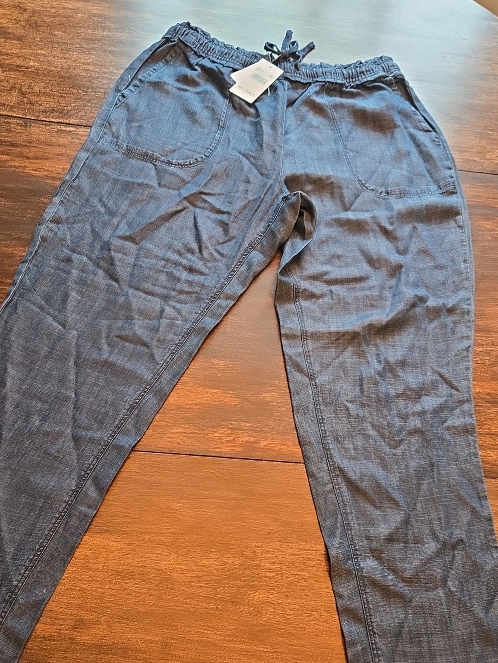 Splendid Women SMALL Indigo Wide Leg Drawstring Tencel Pants RS3C1CX NEW
